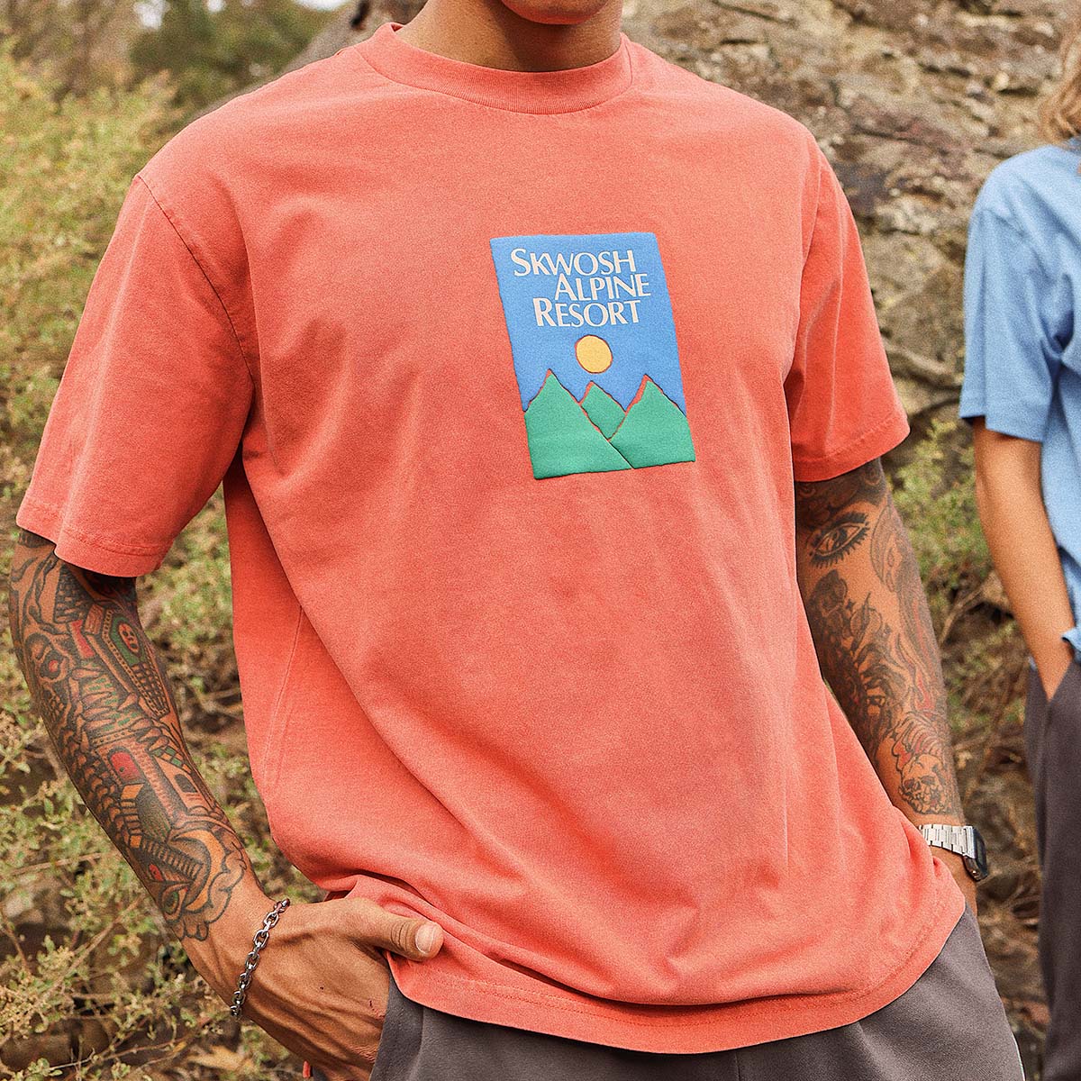 Alpine Time Regular Tee In Red