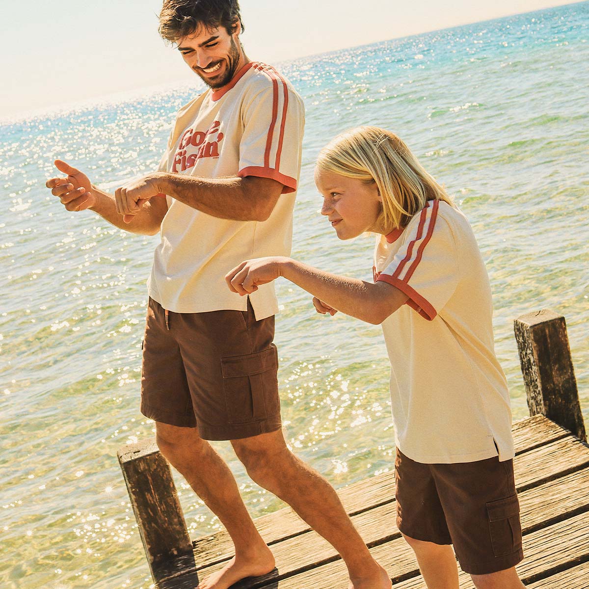 Boys Utility Shorts in Brown