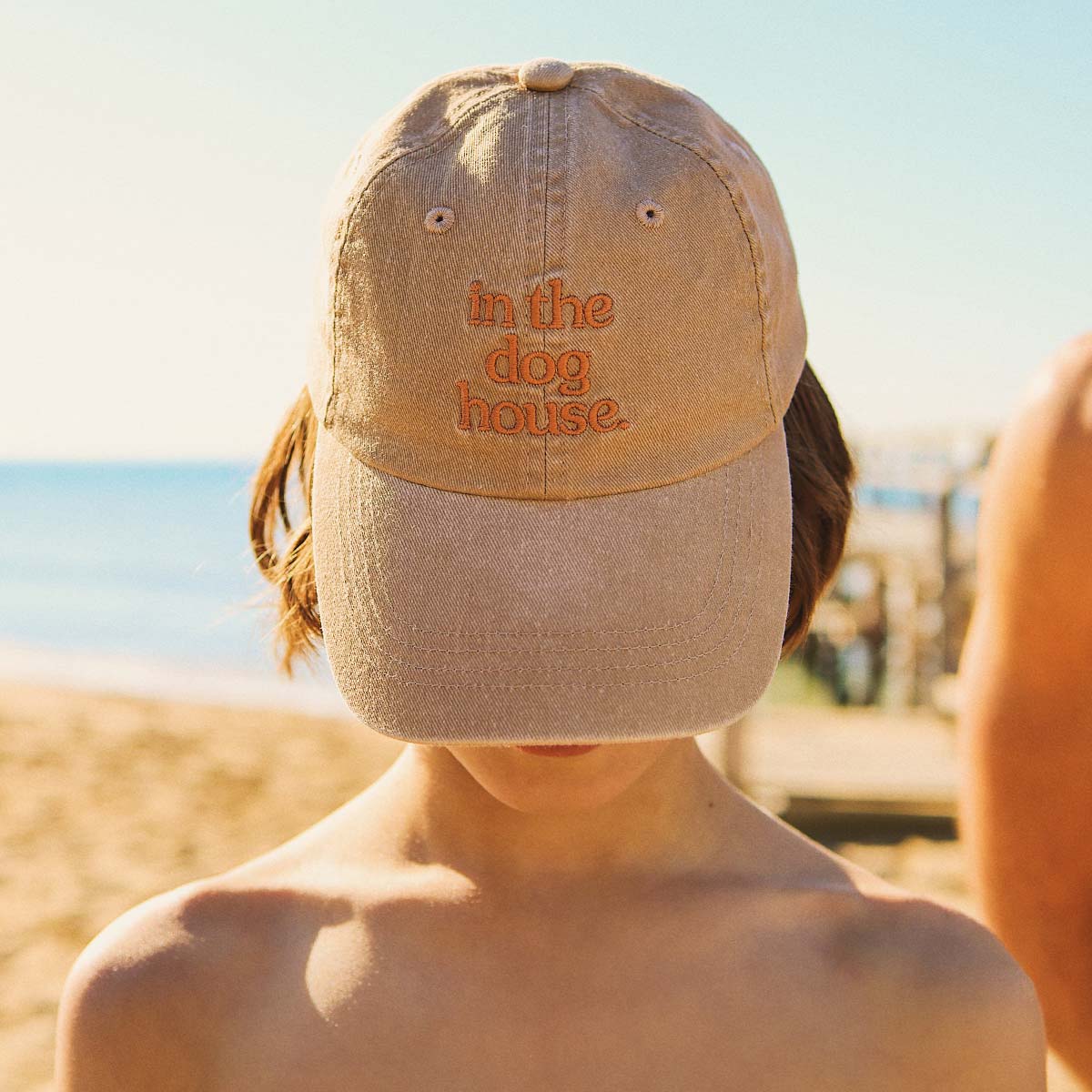 Dog House Kids Cotton Cap in Brown