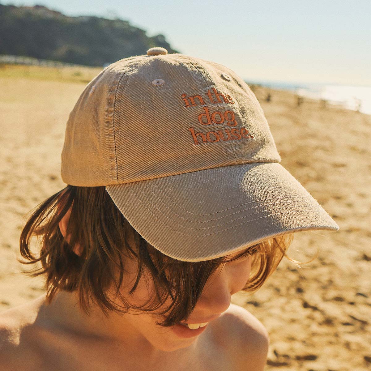 Dog House Kids Cotton Cap in Brown