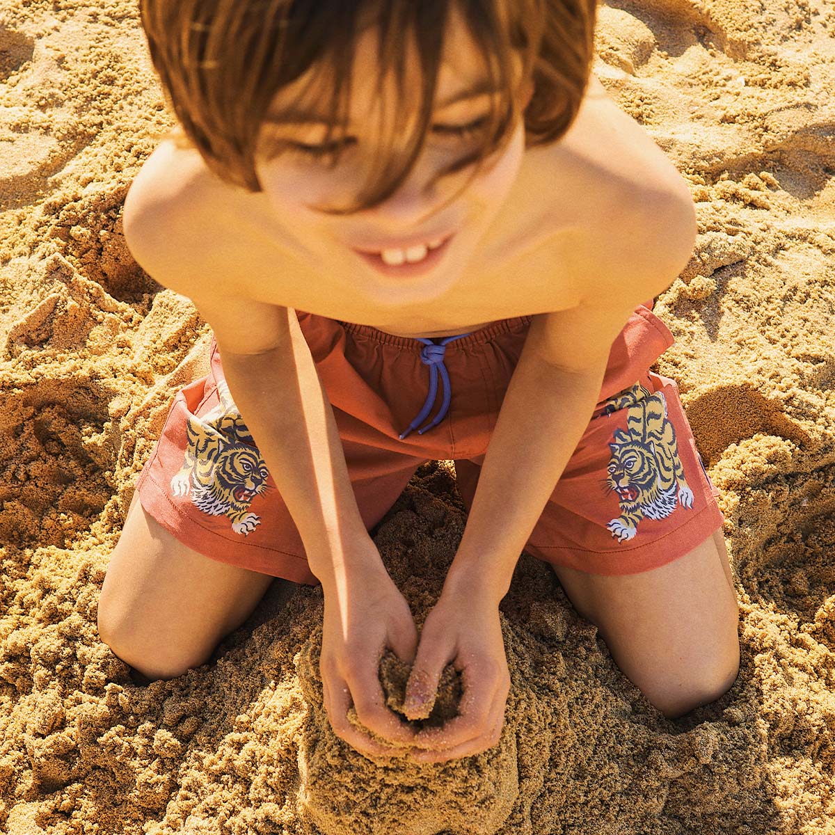 Easy Tiger Boys Everyday Shorts in Burgundy