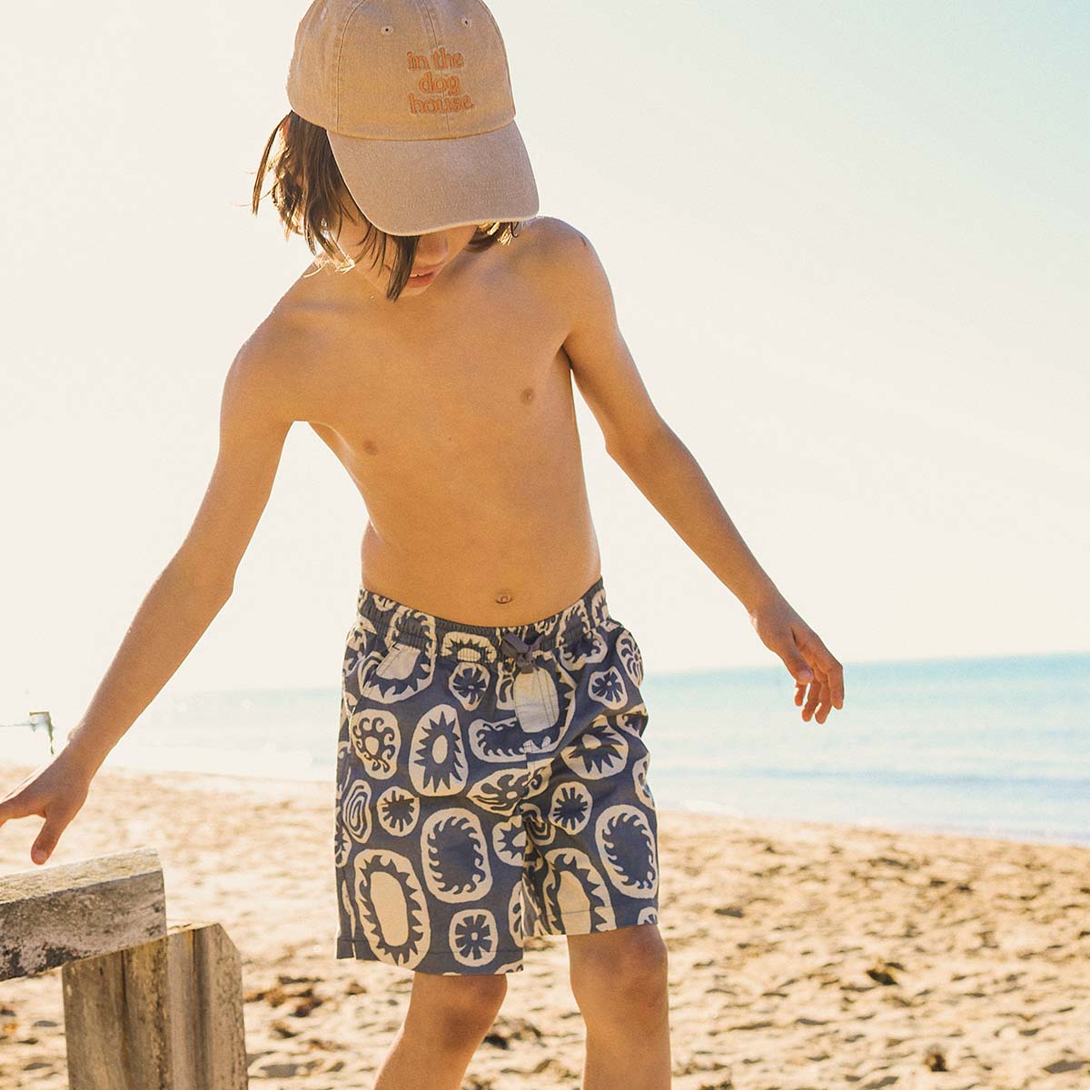 Sunburst Boys Everyday Shorts in Charcoal