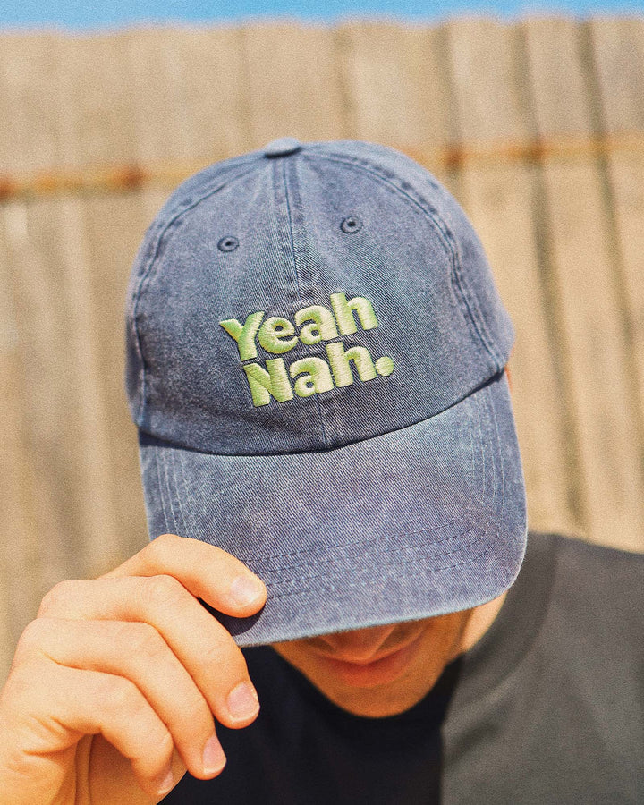 Yeah Nah Cotton Cap in Navy