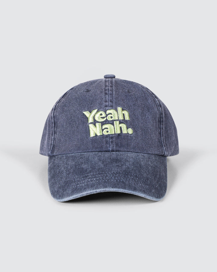Yeah Nah Cotton Cap in Navy