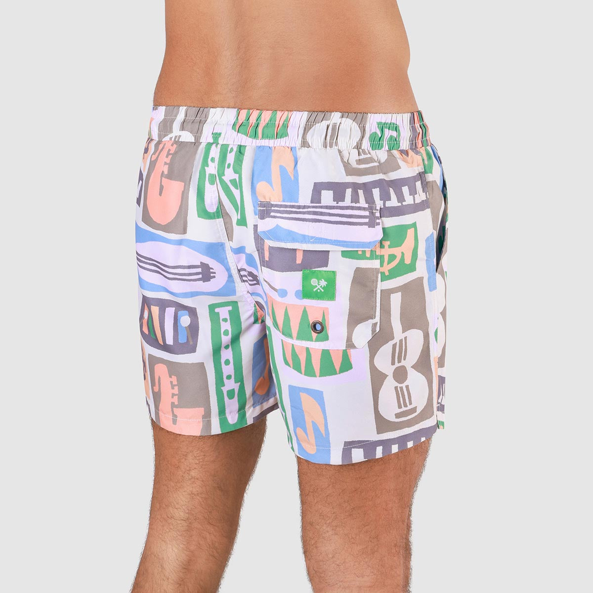 Samba Mens Swim Shorts in Stone
