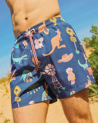Outback Jack Men's Eco Swim Shorts in Navy
