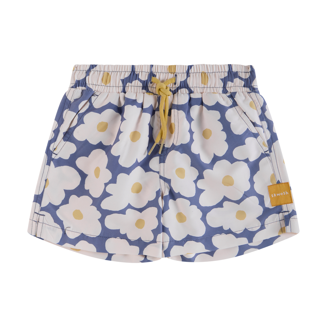 Flower Egg Boys Swim Shorts in Navy