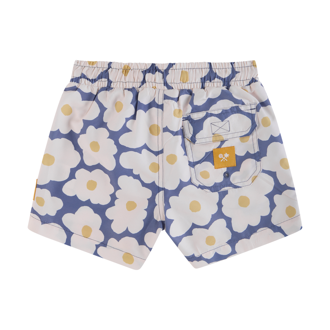 Flower Egg Boys Swim Shorts in Navy