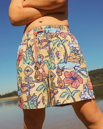 G'day Boys Eco Swim Shorts in Yellow