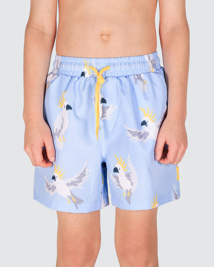 Mr Cocky Boys Eco Swim Shorts in Light Blue