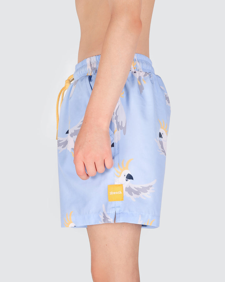 Mr Cocky Boys Eco Swim Shorts in Light Blue