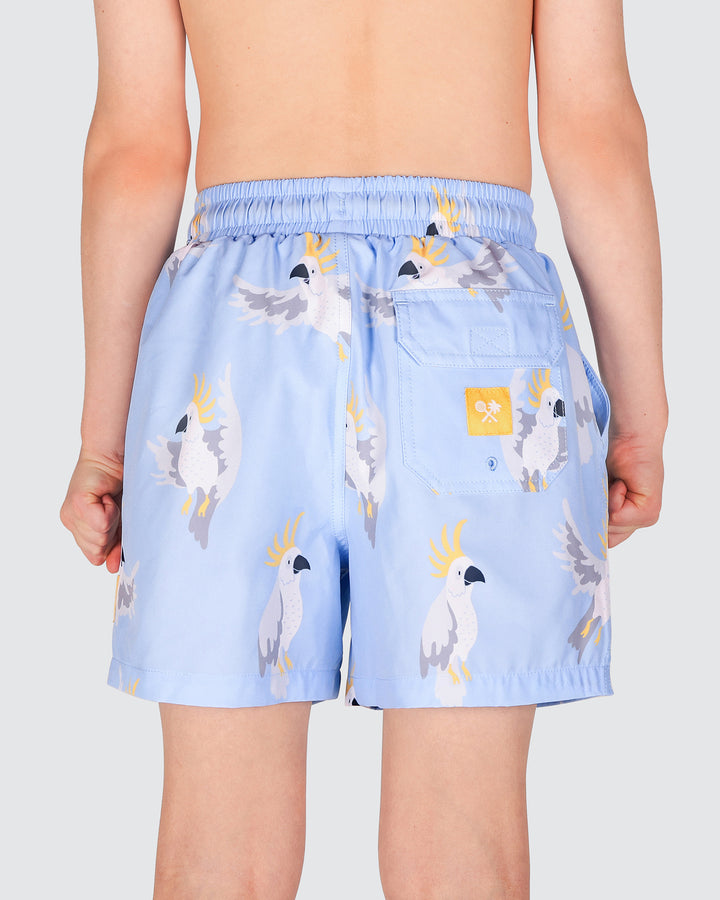 Mr Cocky Boys Eco Swim Shorts in Light Blue