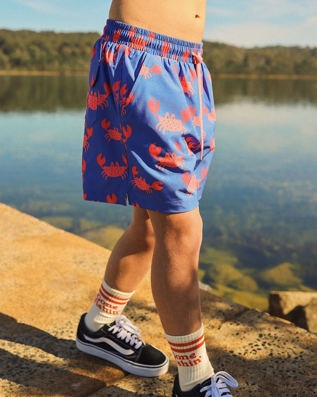 Mr. Pinchy Boys Swim Shorts in Royal Blue