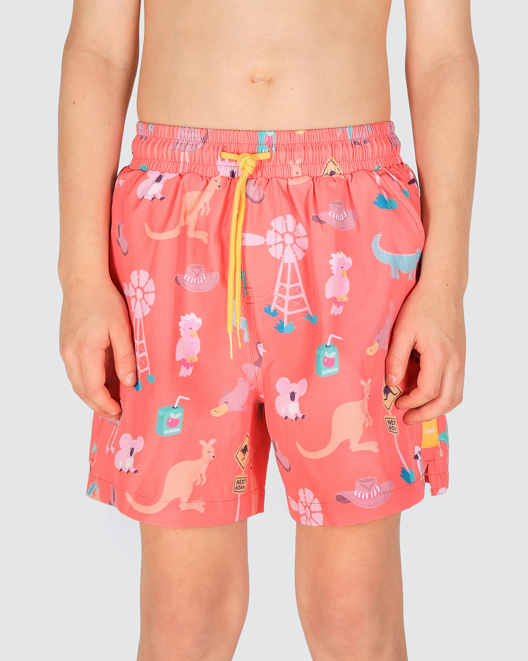 Outback Jack Boys Swim Shorts in Rust