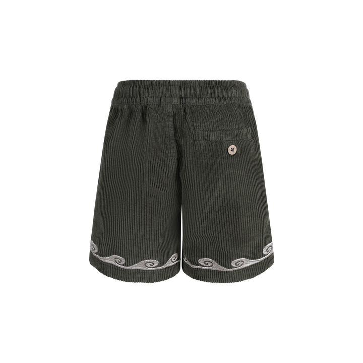 Boys Cord Shorts in Olive