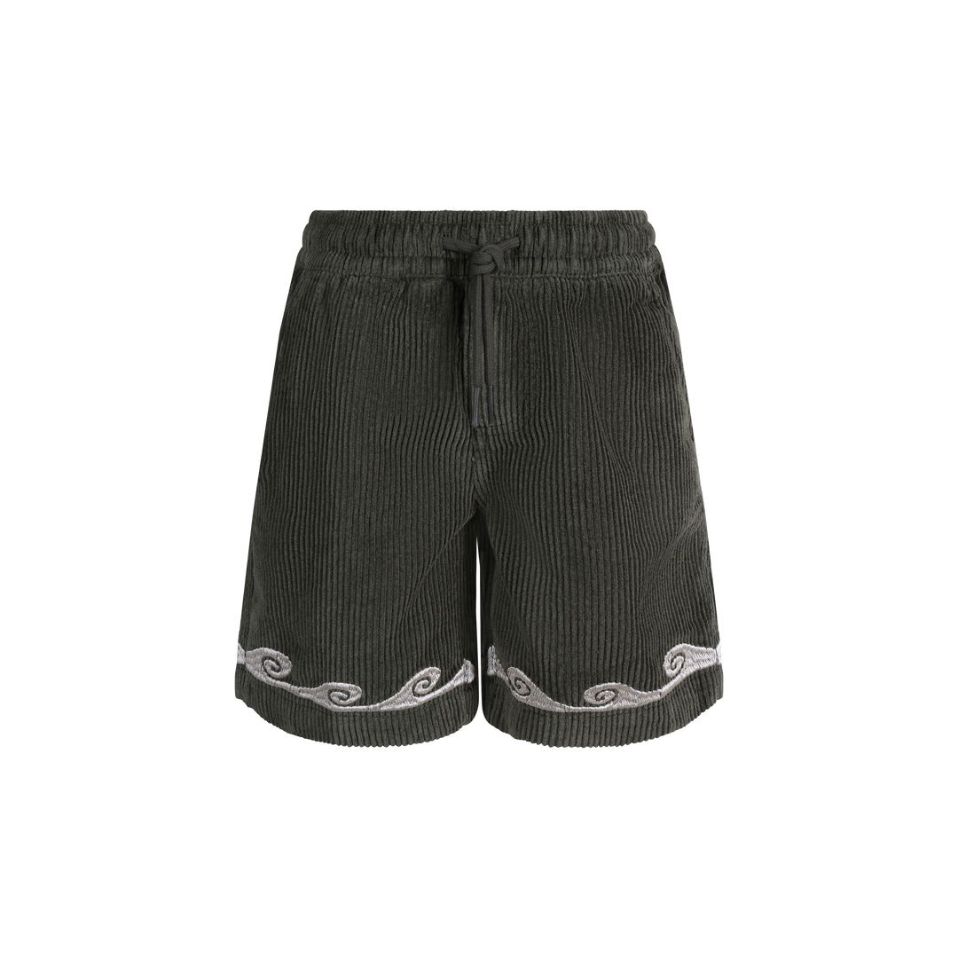 Boys Cord Shorts in Olive