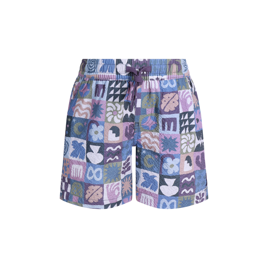 Island Oracle Boys Seersucker Everyday Shorts in Multi