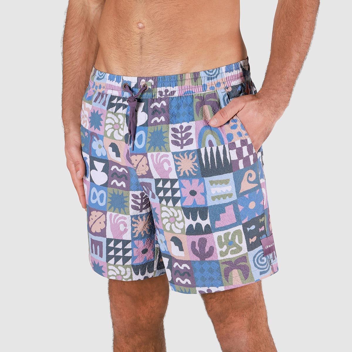 Island Oracle Seersucker Everyday Shorts in Multi