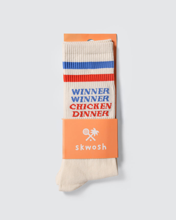 Chicken Dinner Socks in Multi Stripe