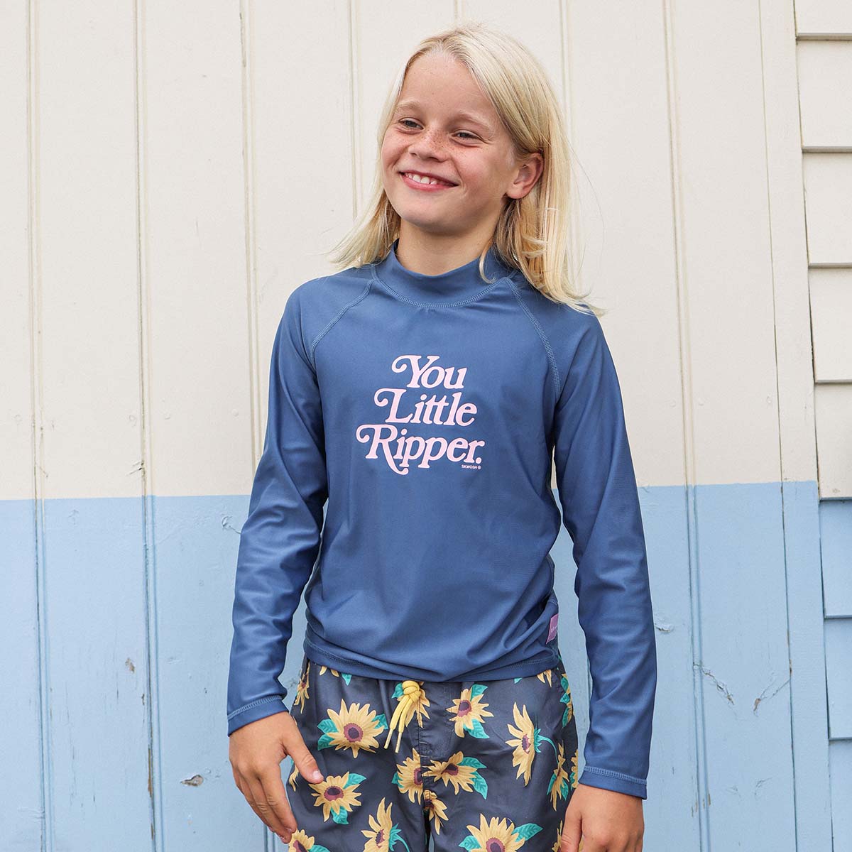 You Little Ripper Kids Rashie in Navy