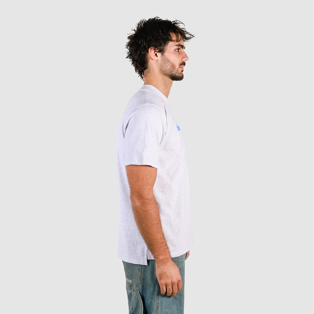 No Dramas Slang Tee in Snow Marl