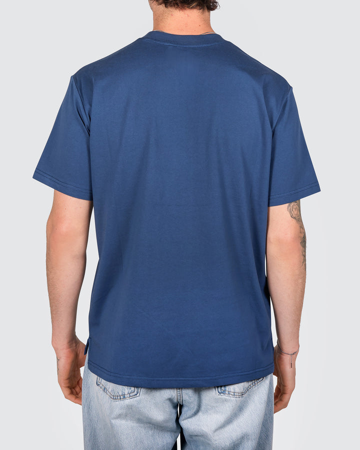Yeah Nah Slang Tee in Navy