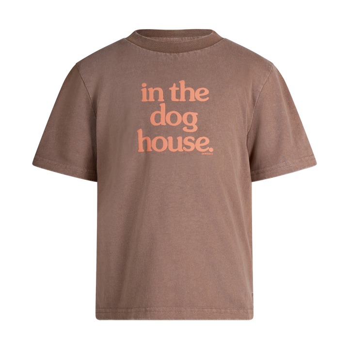 Dog House Kids Slang Tee in Brown