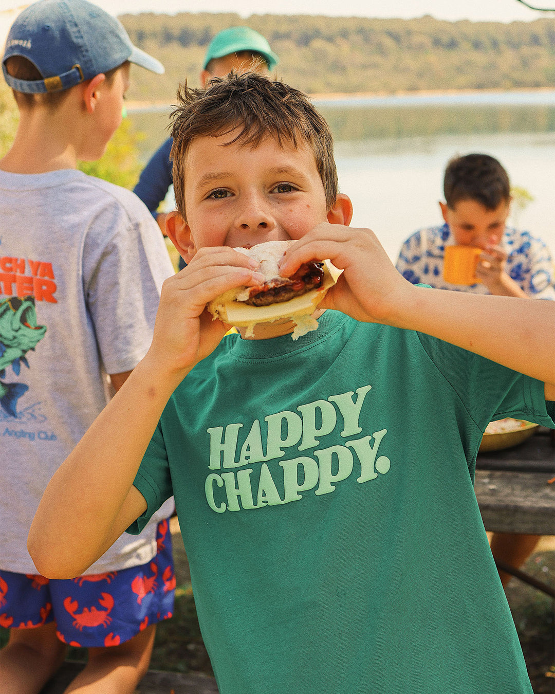 Happy Chappy Boys Regular Tee in Green