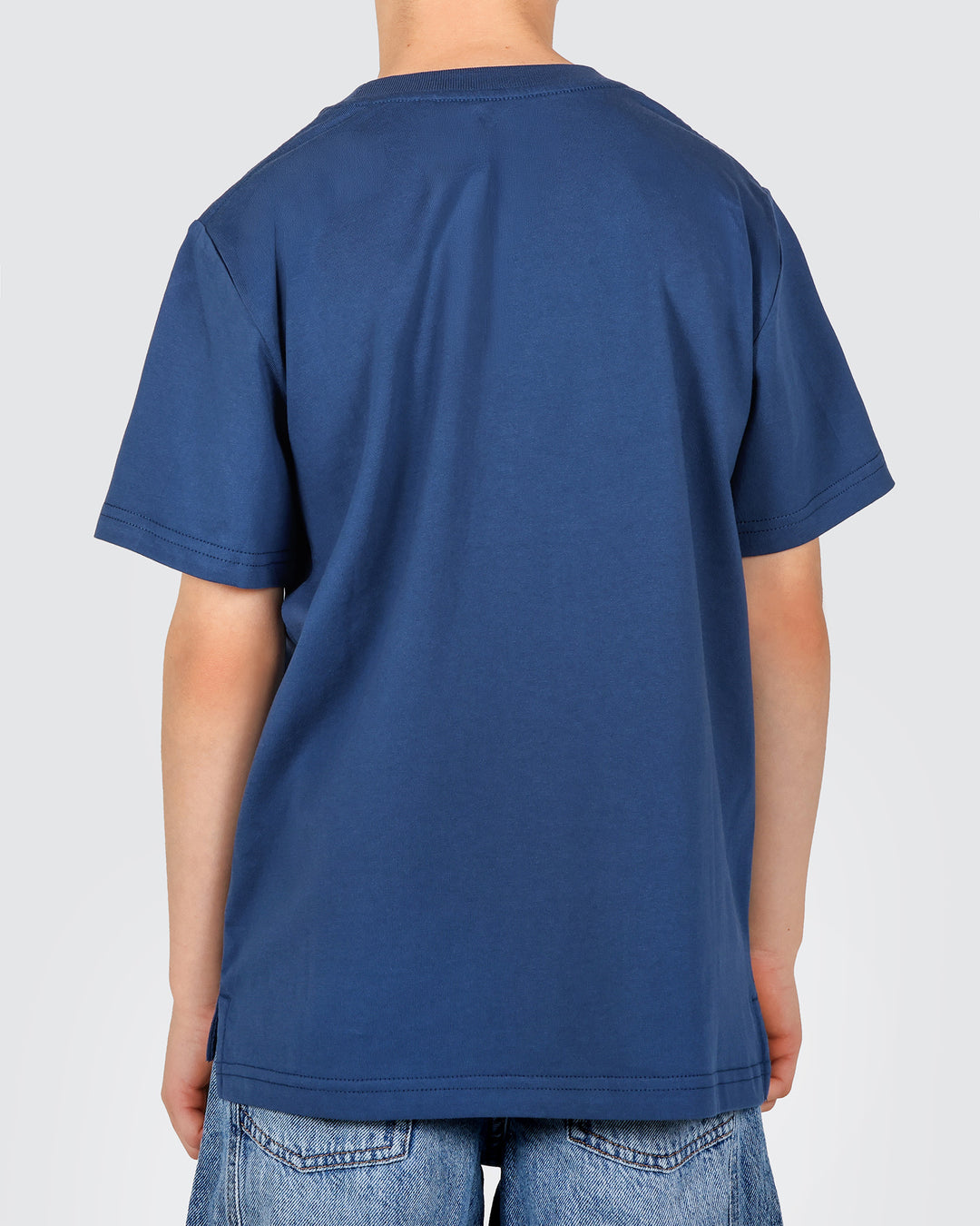 Yeah Nah Boys Regular Tee in Navy