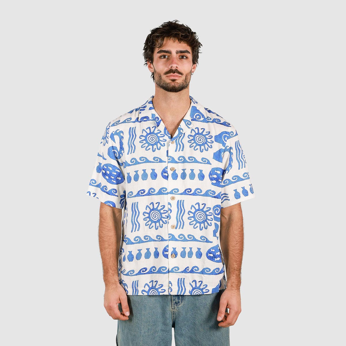 Greek Yoghurt Holiday Shirt in White