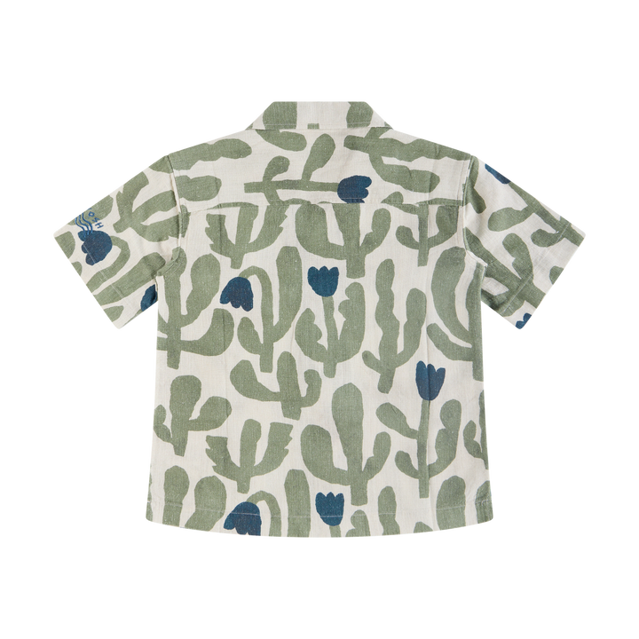 Pablo Prickles Kids Holiday Shirt in Ecru