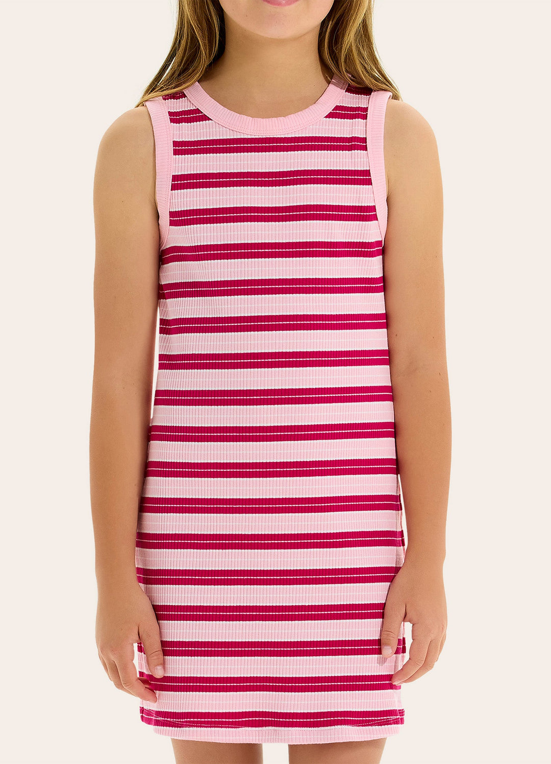 Stripe Keyhole Back Dress