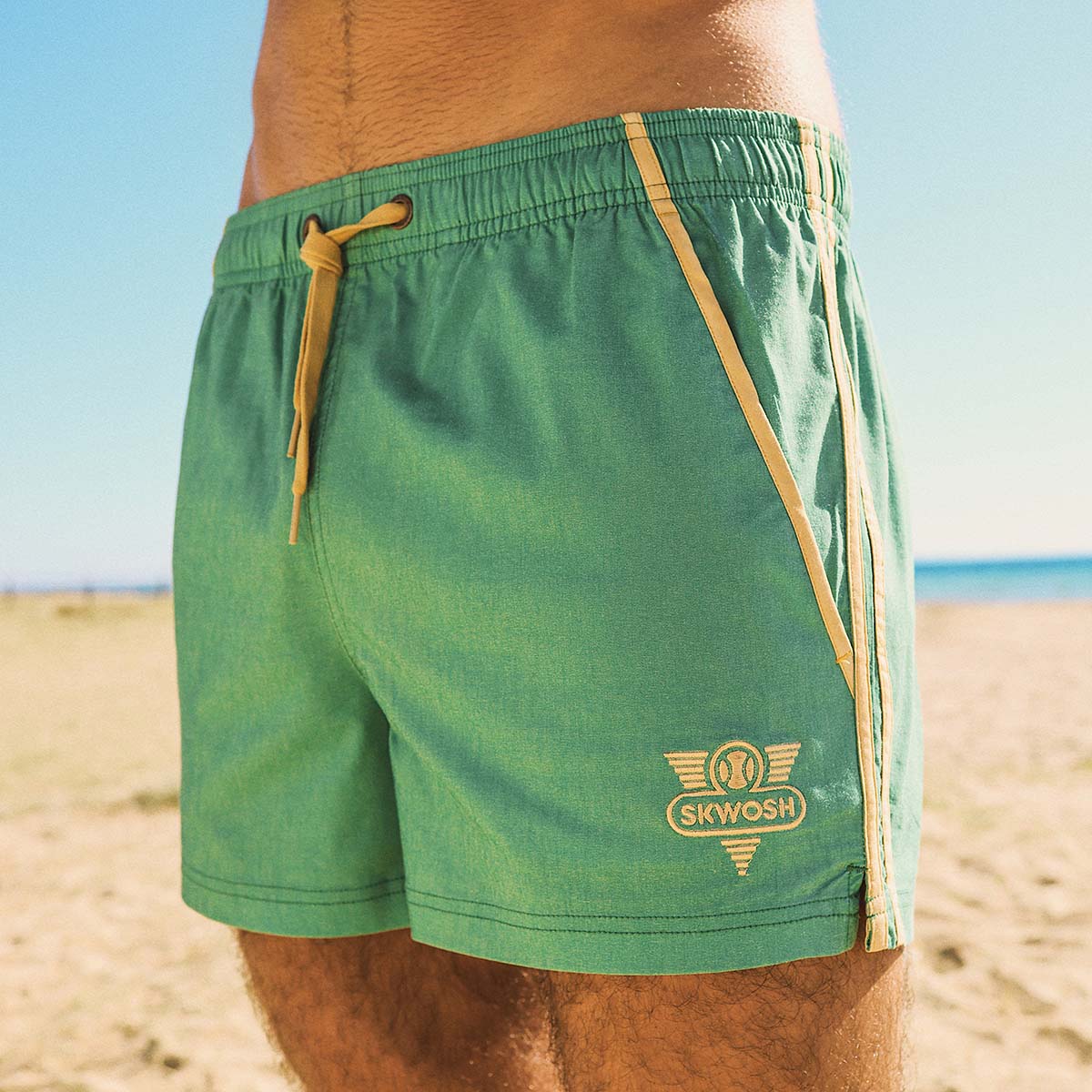 Skwosh Club Mens Shorties in Green