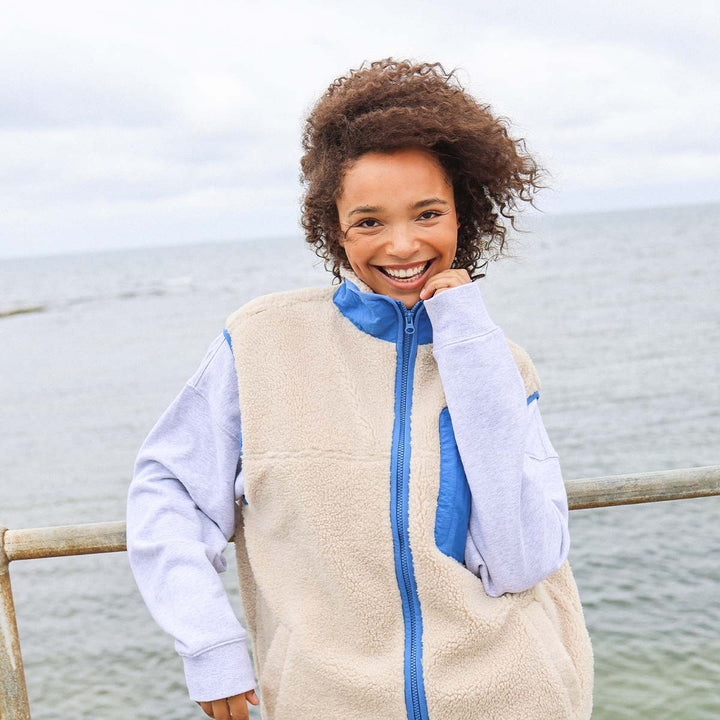 Skwosh Sherpa Vest in Natural