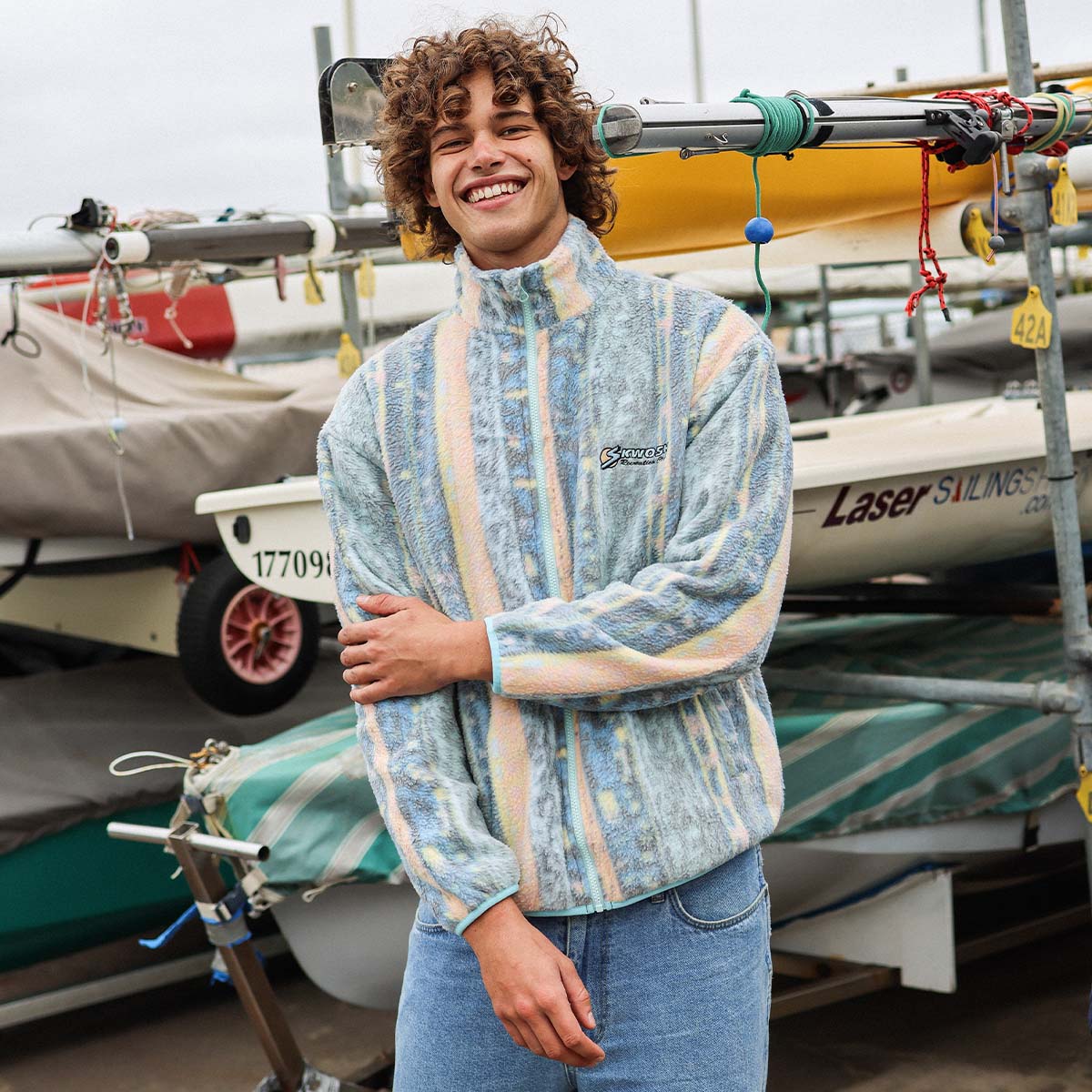 Swayze Stripe Polar Fleece Jacket