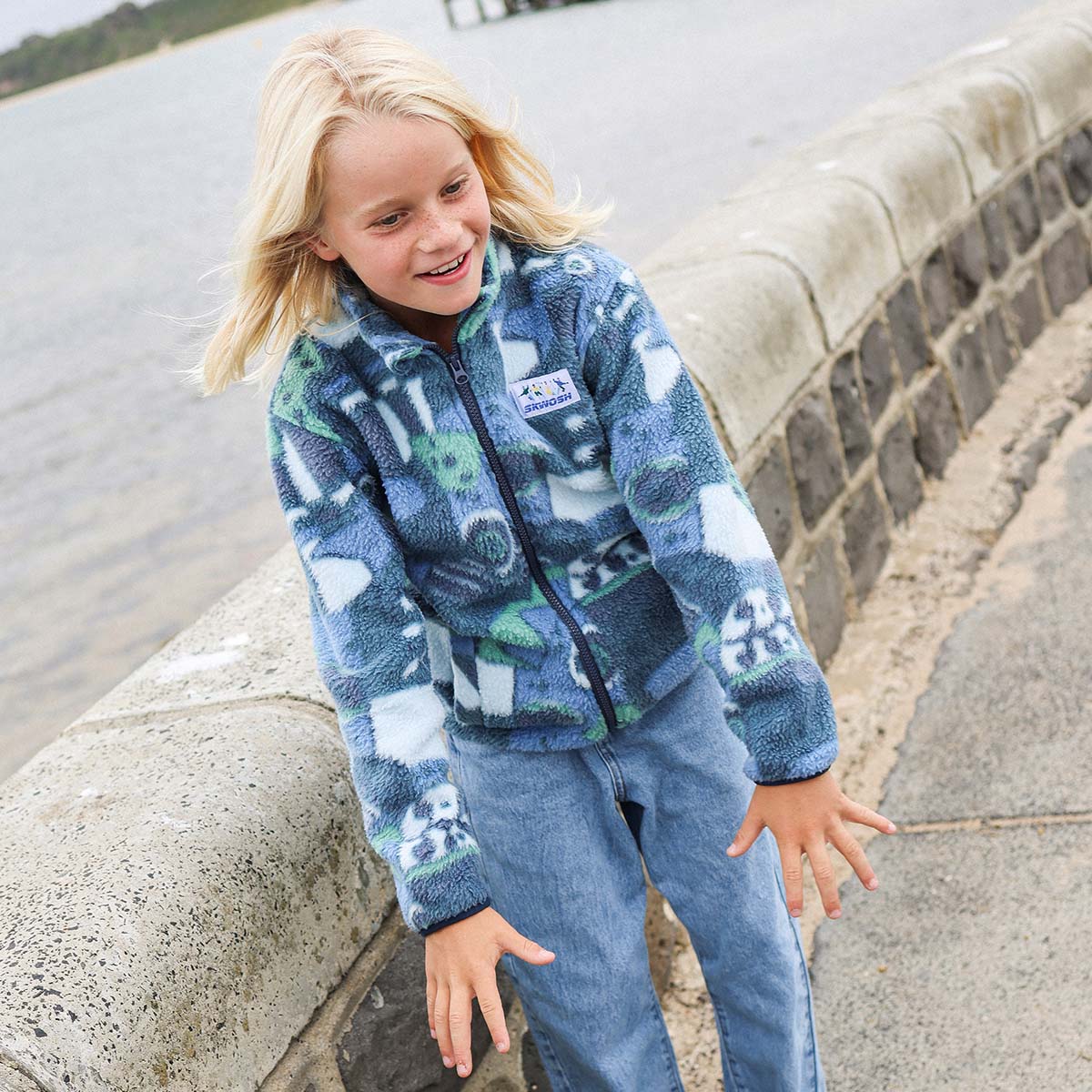 Shady Beaches Kids Polar Fleece Jacket