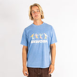 All Downhill Regular Tee In Dusty Blue