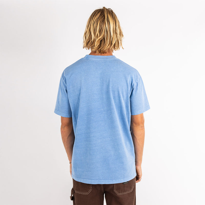 All Downhill Regular Tee In Dusty Blue