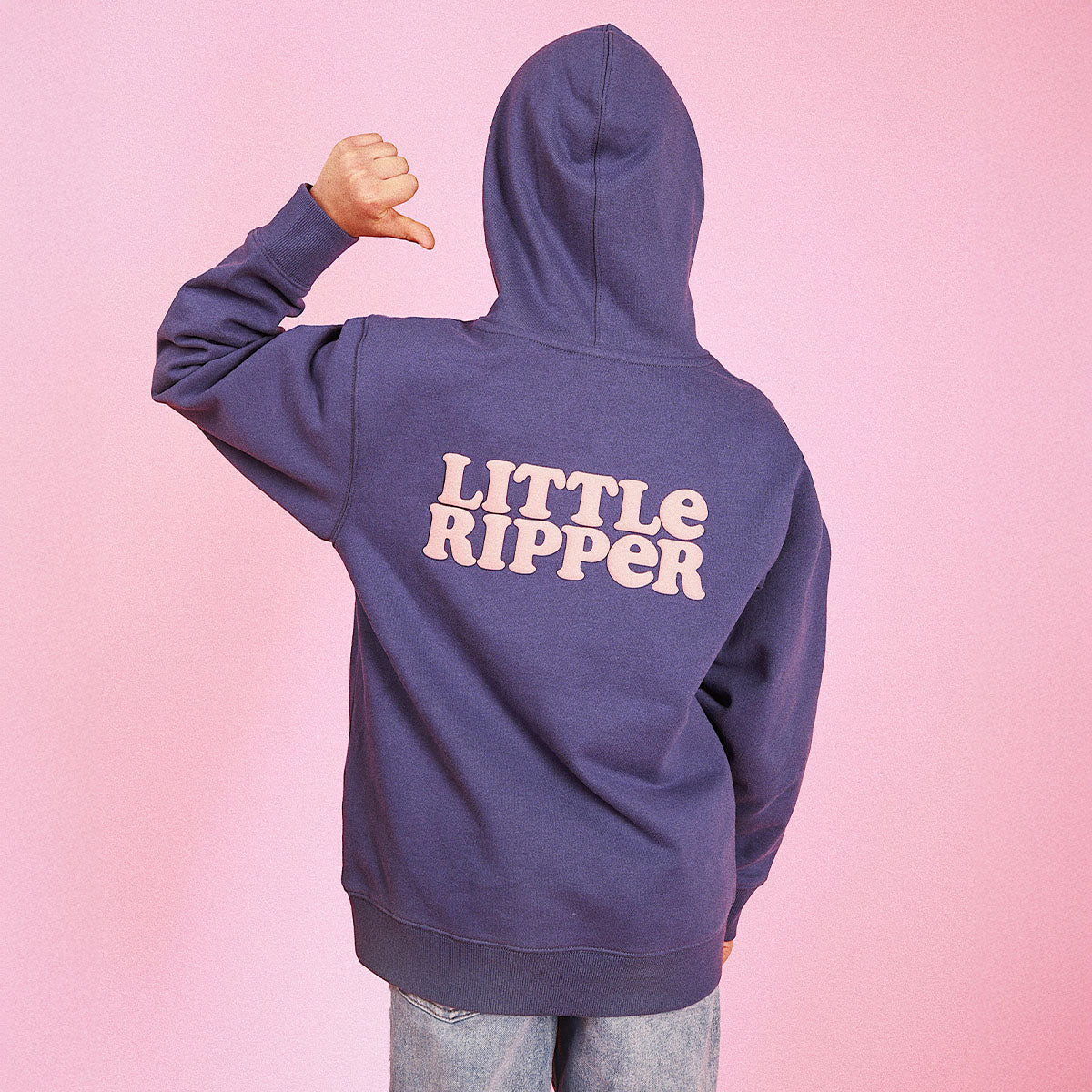 Little Ripper Kids Slang Hoodie in Navy