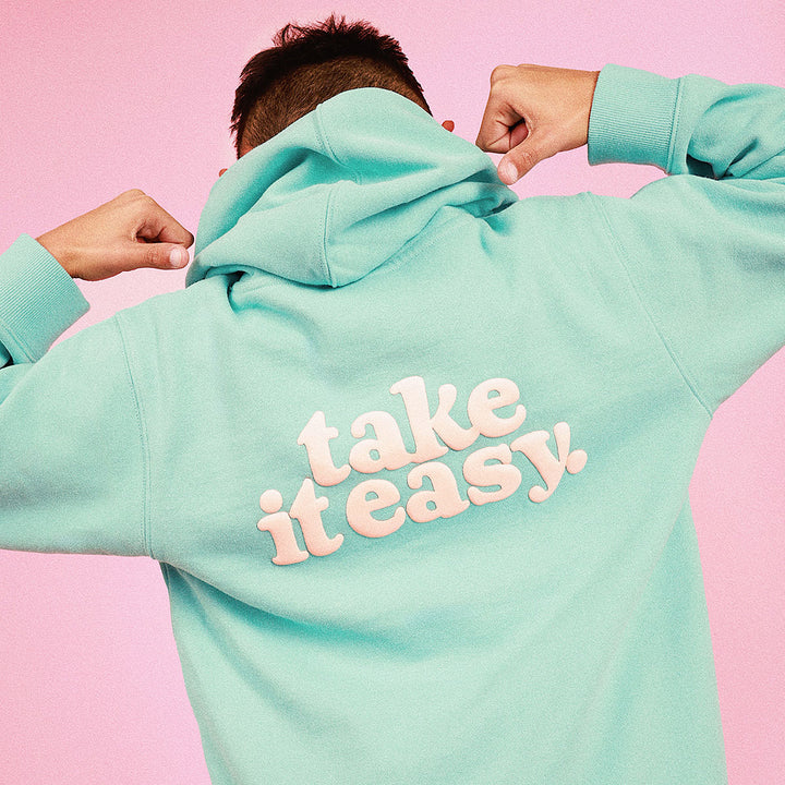 Take It Easy Kids Slang Hoodie in Moss