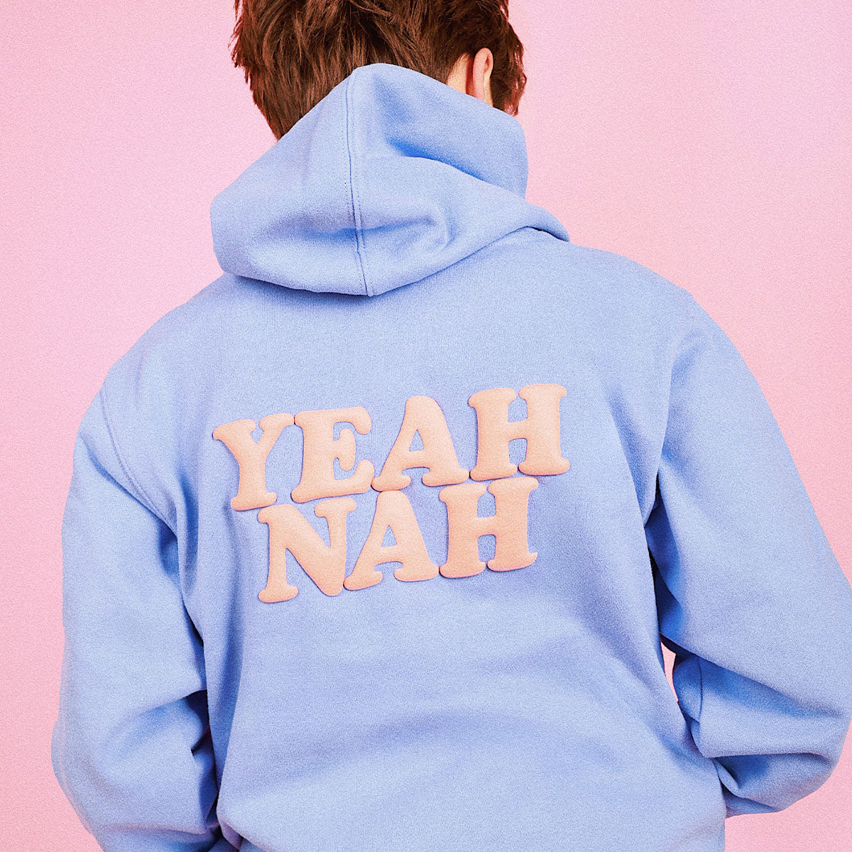 Yeah Nah Kids Slang Hoodie in Blue