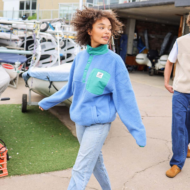 Skwosh Polar Snap Fleece in Blue