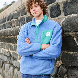 Skwosh Polar Snap Fleece in Blue