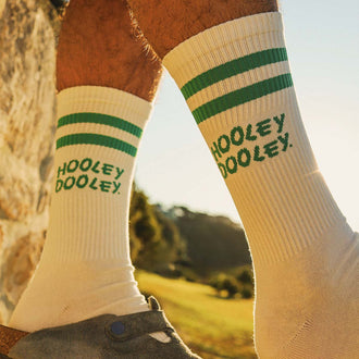 Hooley Dooley Socks in Green Stripe