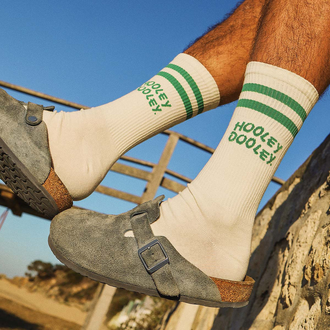 Hooley Dooley Socks in Green Stripe