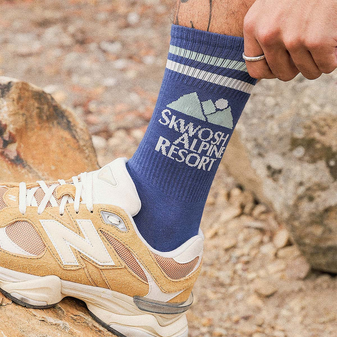 Skwosh Alpine Resort Socks in Indigo