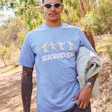 All Downhill Regular Tee In Dusty Blue