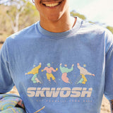 All Downhill Regular Tee In Dusty Blue
