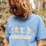 All Downhill Regular Tee In Dusty Blue