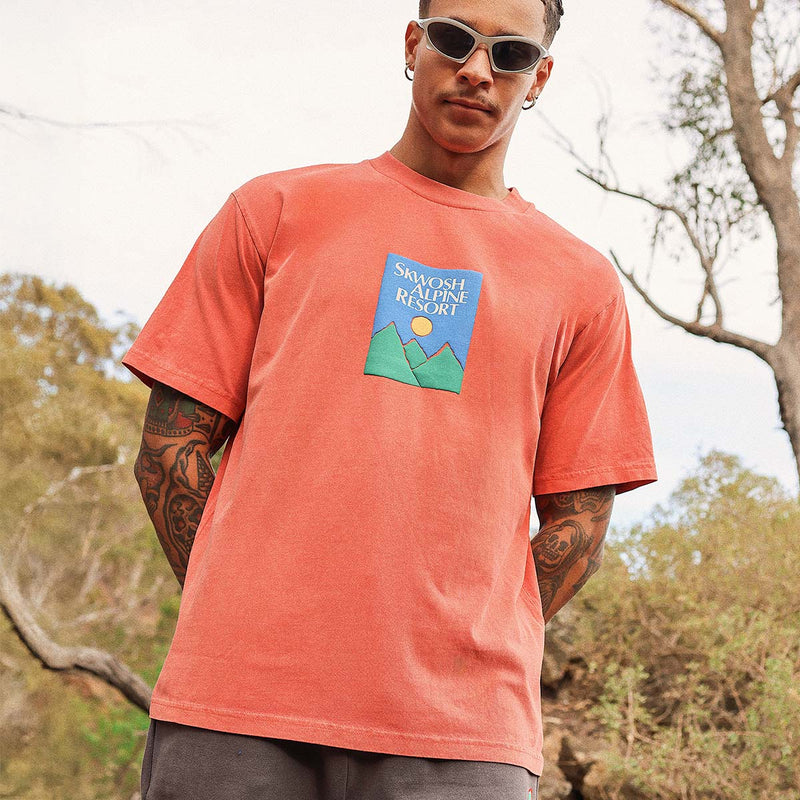 Alpine Time Regular Tee In Red